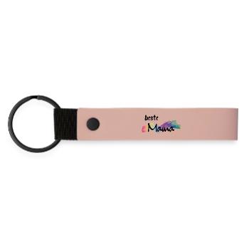 Beste Mama - best mummy - Matte Pu Keyring - pink - Front