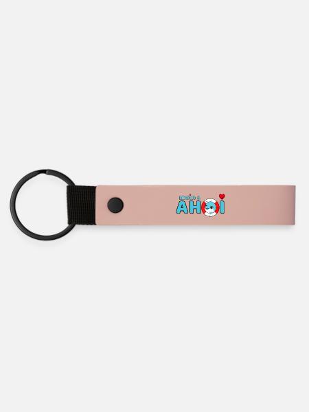 Moin und Ahoi - Matte PU Schlüsselanhänger - Rosa