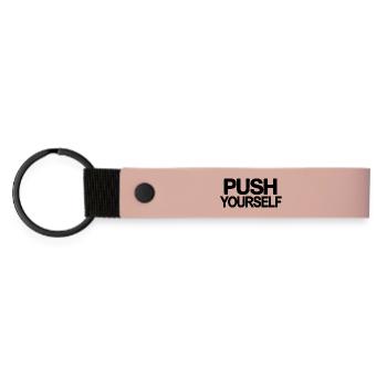 Celestial Mandala Pattern for Spiritual Wear - Matte Pu Keyring - pink - Front