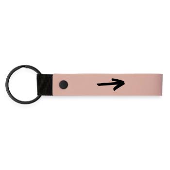Flèche simple à concevoir soi-même - Porte-clés en PU mat - rose - Devant