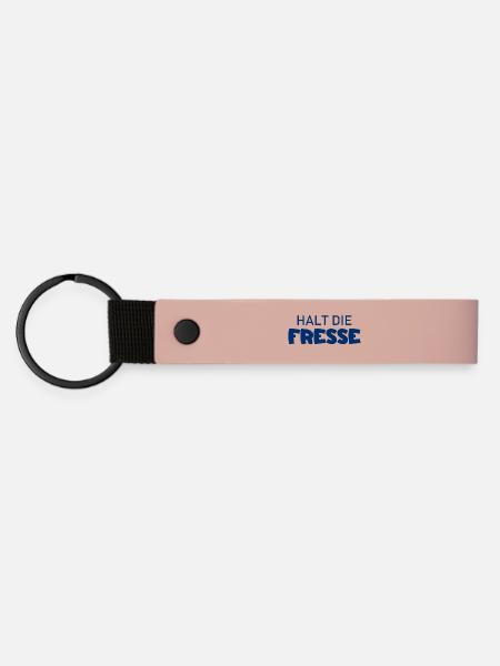 Halt die Fresse - Cooler Spruch - Matte PU Schlüsselanhänger - Rosa