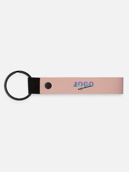 2000 – Hipper und mobiler Lifestyle - Matte PU Schlüsselanhänger - Rosa