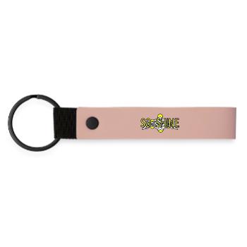 So_Shine - Matte PU Schlüsselanhänger - Rosa - Vorne