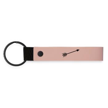 Pfeil - Matte PU Schlüsselanhänger - Rosa - Vorne