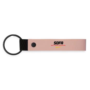 Sofa Nationalspieler - Matte PU Schlüsselanhänger - Rosa - Vorne