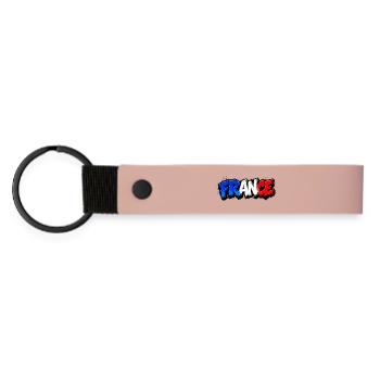 France Graffiti - Matte Pu Keyring - pink - Front