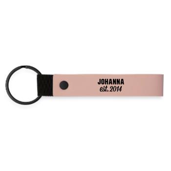 Johanna est 2014 - Matte PU Schlüsselanhänger - Rosa - Vorne