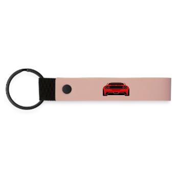 Vue arrière de voiture de sport – Puissance & design - Porte-clés en PU mat - rose - Devant