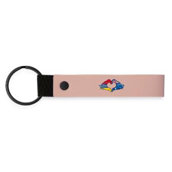 Armenia Australia Flag Hands Heart Shape Used - Matte Pu Keyring - pink - Front