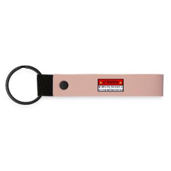 Don't put your finger there... - Matte Pu Keyring - pink - Front