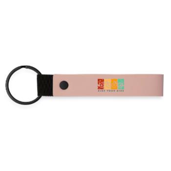 Roulez à vélo – Design rétro classique - Porte-clés en PU mat - rose - Devant