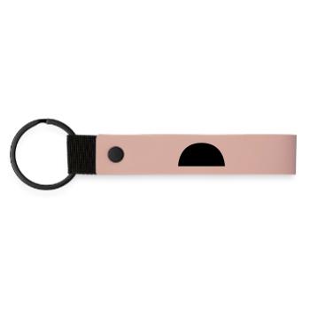 semicircle - Matte Pu Keyring - pink - Front