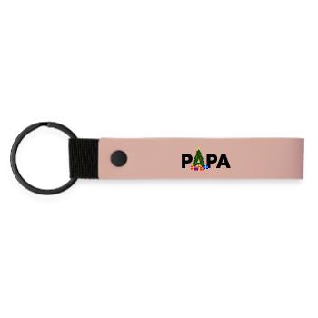 Papa Sapin de Noël - Porte-clés en PU mat - rose - Devant