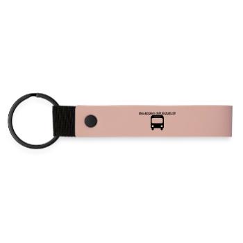 Busfahrer - Matte PU Schlüsselanhänger - Rosa - Vorne