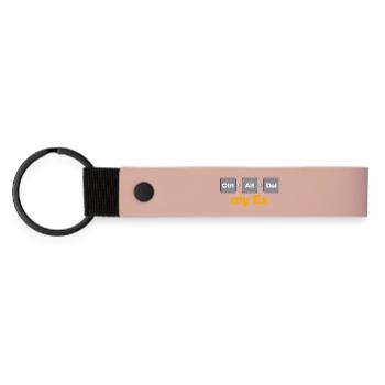 Ctrl Alt Supprimer mon ex pour les gamers et les geeks, Split - Porte-clés en PU mat - rose - Devant