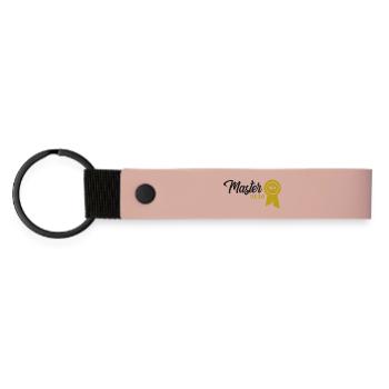 Master 2026 Abschluss Promotion Sponsion - Matte PU Schlüsselanhänger - Rosa - Vorne
