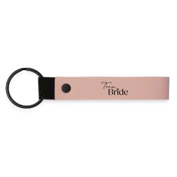 Team Bride - Matte Pu Keyring - pink - Front