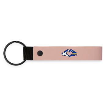 Scotland Curacao Flag Hands Heart Shape - Matte Pu Keyring - pink - Front
