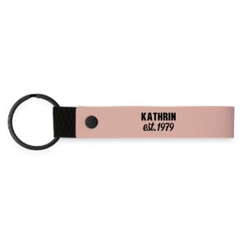 Kathrin est 1979 - Matte PU Schlüsselanhänger - Rosa - Vorne