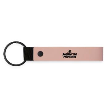 Rockin 'le vélo de montagne - Porte-clés en PU mat - rose - Devant