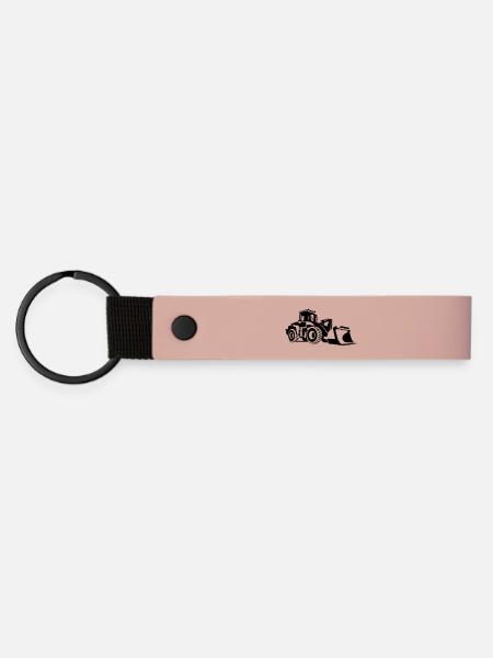 Planierraupe - Matte PU Schlüsselanhänger - Rosa