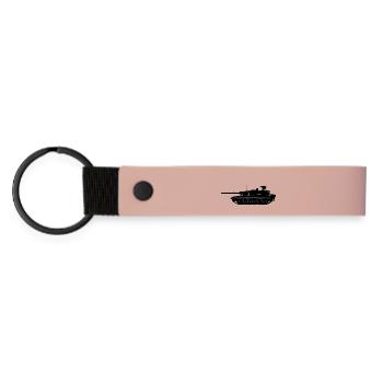 Char militaire MBT noir - Porte-clés en PU mat - rose - Devant