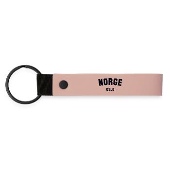 OSLO, Norvège Norwegen Norge - Porte-clés en PU mat - rose - Devant