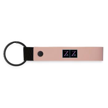 Zaza - Matte Pu Keyring - pink - Front