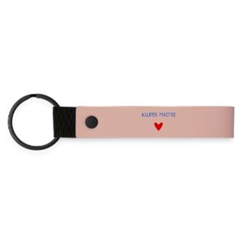MEISTER. MEISTER. VIELEN DANK. DANKE, MEISTER. MEISTER - Matte PU Schlüsselanhänger - Rosa - Vorne