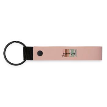 Lehrerin Gymnasium Gymnasiallehrerin Geschenk - Matte PU Schlüsselanhänger - Rosa - Vorne