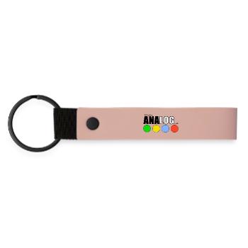 ANALOGisch - Matte PU Schlüsselanhänger - Rosa - Vorne