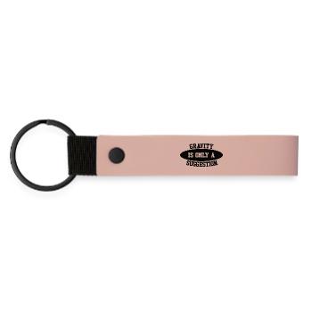 Schwerkraft Ist Nur Ein Vorschlag Boulderer - Matte PU Schlüsselanhänger - Rosa - Vorne