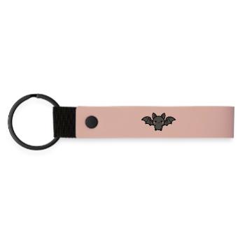 Cute Bat - Matte Pu Keyring - pink - Front