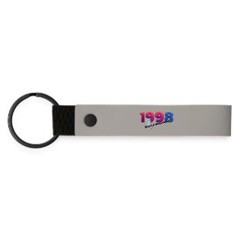 1998 – Style de transition numérique - Porte-clés en PU mat - gris clair - Devant
