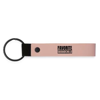 Favorite grandchild - Matte Pu Keyring - pink - Front