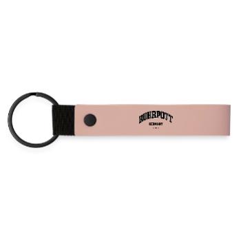 Ruhpott Heimat Germany Schriftzug - Matte PU Schlüsselanhänger - Rosa - Vorne