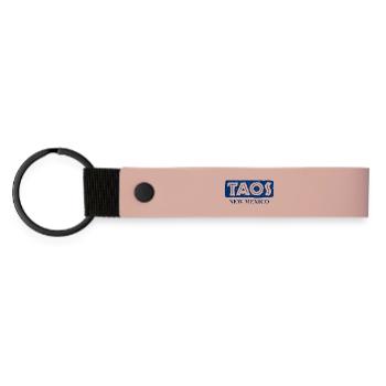 Taos - New Mexico - United States of America - Matte Pu Keyring - pink - Front