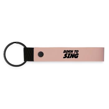 Born to Sing - Matte Pu Keyring - pink - Front