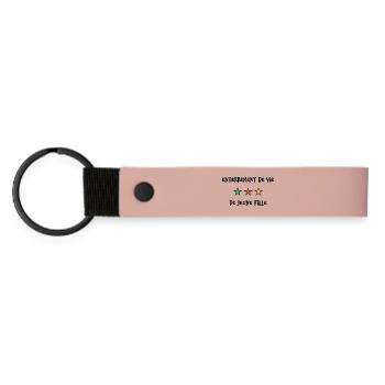 EVJF. JUST MARRIED. SAINT VALENTIN. COUPLE.  - Porte-clés en PU mat - rose - Devant
