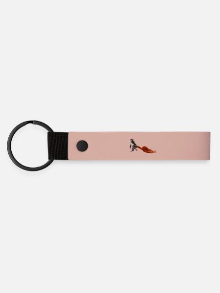 Punch - das kleine Äffchen - Matte PU Schlüsselanhänger - Rosa