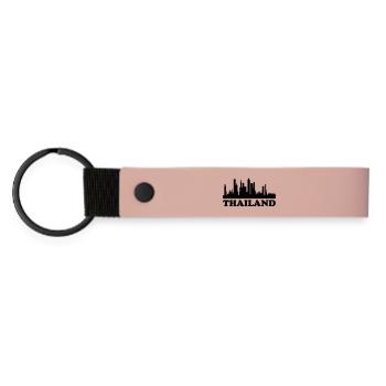 Skyline de Thaïlande - Porte-clés en PU mat - rose - Devant