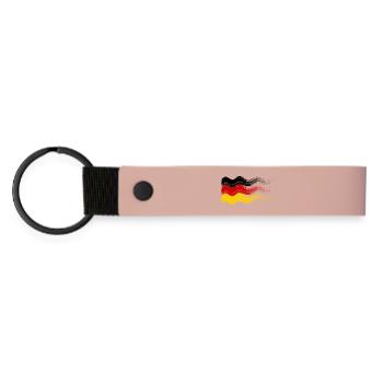 DEUTSCHLAND GERMANY EUROPA DEUTSCHE SPORT FAN - Matte PU Schlüsselanhänger - Rosa - Vorne