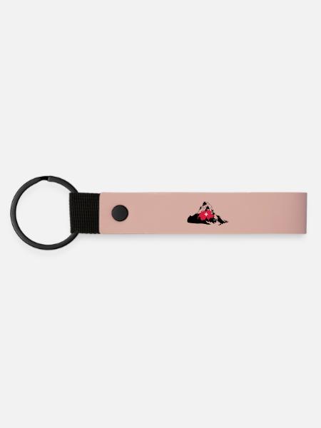 Schweiz / Matterhorn - Matte PU Schlüsselanhänger - Rosa