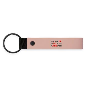 Vision Creativity Passion I Eat Ass Funny Meme - Matte Pu Keyring - pink - Front