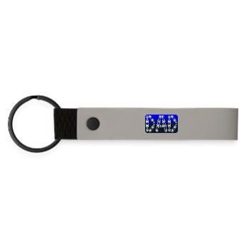 DAD CYCLING - BIKE - CHAIN - Matte Pu Keyring - light grey - Front