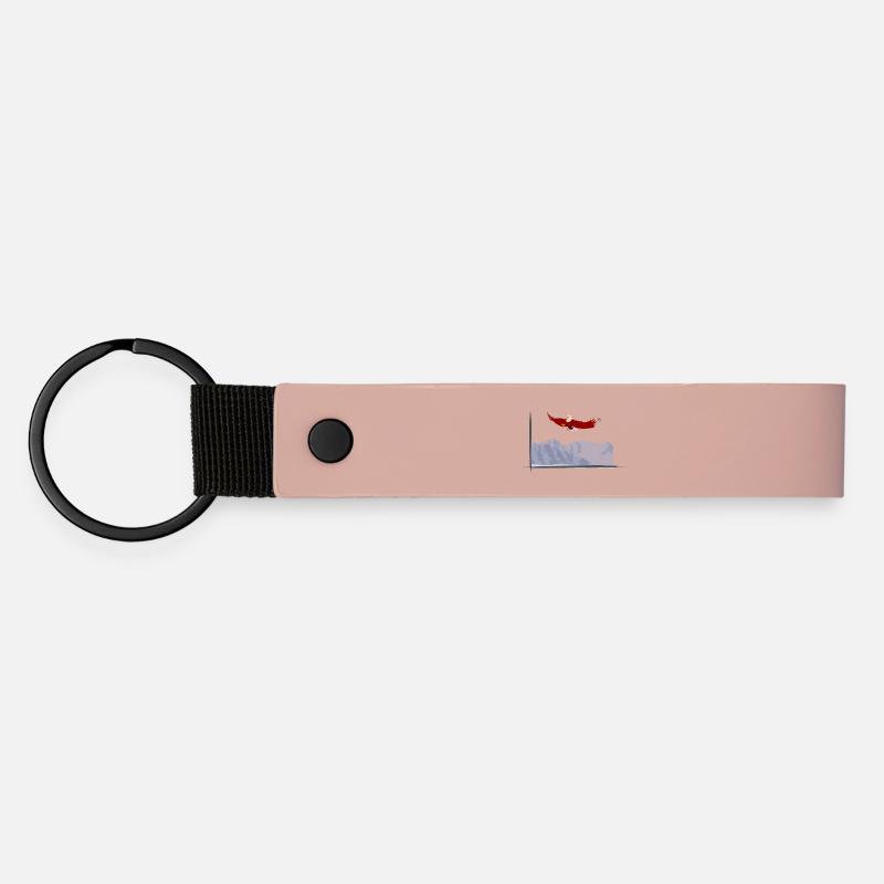 Aigles dans les montagnes - Porte-clés en PU mat - rose