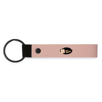 Ne vous inquiétez pas, soyez heureux avec Comic - Porte-clés en PU mat - rose - Devant