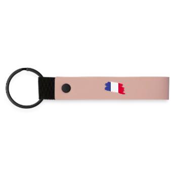 France - Porte-clés en PU mat - rose - Devant