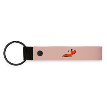 Slug snail without shell smiles - Matte Pu Keyring - pink - Front