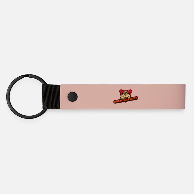QUE_MIRAS_WEY - Matte PU Schlüsselanhänger - Rosa